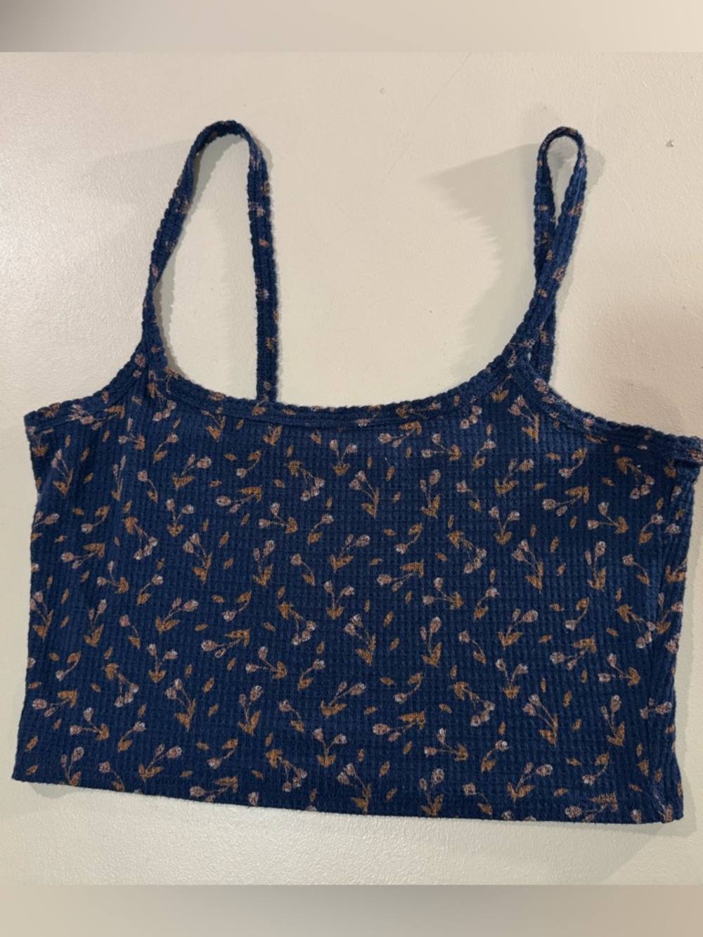 Free People - Navy Floral Cropped Cami